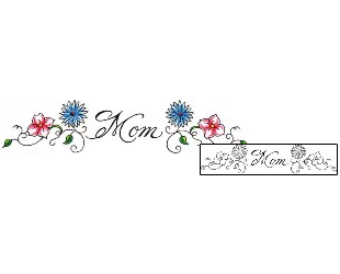 Mom Tattoo Specific Body Parts tattoo | DHF-00302