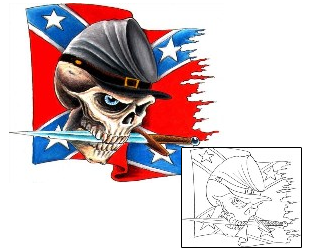 Flag Tattoo Horror tattoo | DHF-00370