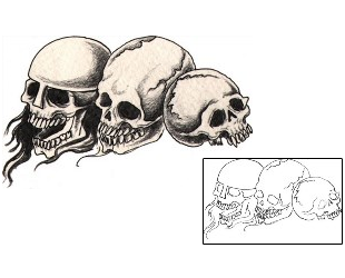 Skull Tattoo Horror tattoo | DHF-00390