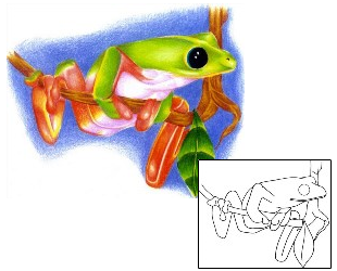 Frog Tattoo Reptiles & Amphibians tattoo | DJF-00026