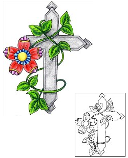 Cross Tattoo Religious & Spiritual tattoo | DKF-00214