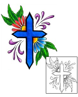 Cross Tattoo Religious & Spiritual tattoo | DKF-00217