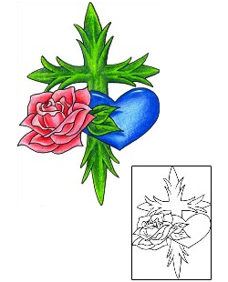 Cross Tattoo Religious & Spiritual tattoo | DKF-00218