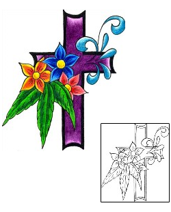 Cross Tattoo Religious & Spiritual tattoo | DKF-00222