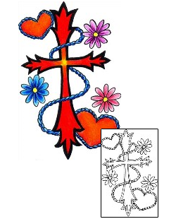Cross Tattoo Religious & Spiritual tattoo | DKF-00223