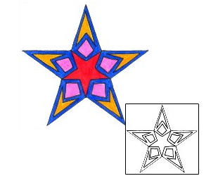 Star Tattoo Astronomy tattoo | DKF-00411