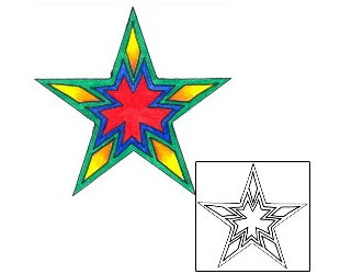 Star Tattoo Astronomy tattoo | DKF-00416