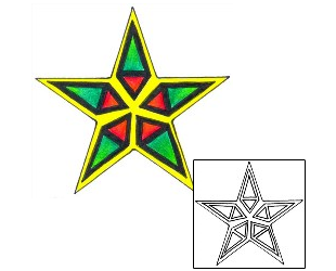 Star Tattoo Astronomy tattoo | DKF-00424