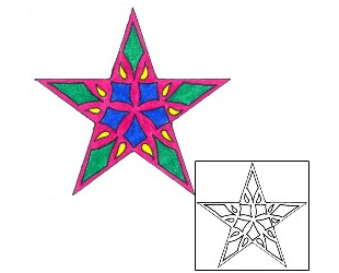 Star Tattoo Astronomy tattoo | DKF-00428