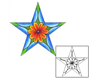 Star Tattoo Astronomy tattoo | DKF-00430