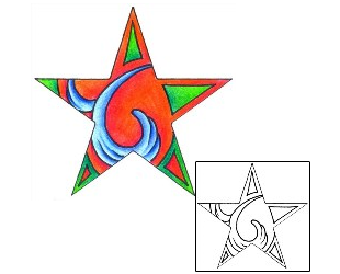 Star Tattoo Astronomy tattoo | DKF-00431