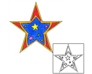 Star Tattoo Astronomy tattoo | DKF-00436