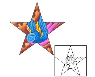 Star Tattoo Astronomy tattoo | DKF-00438