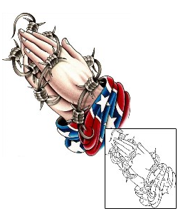 Praying Hands Tattoo Religious & Spiritual tattoo | DMF-00020