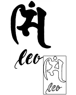 Leo Tattoo Zodiac tattoo | DOF-00003