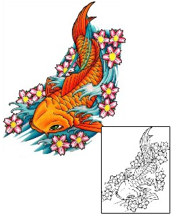 Asian Tattoo Marine Life tattoo | DOF-00013