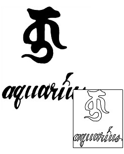 Aquarius Tattoo Zodiac tattoo | DOF-00024