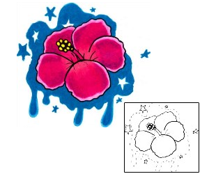 Hibiscus Tattoo Plant Life tattoo | DPF-00037