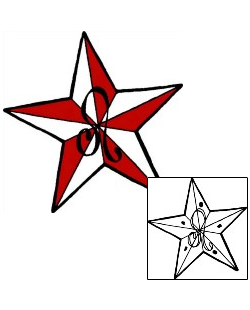 Nautical Star Tattoo Astronomy tattoo | DPF-00201