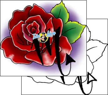 Rose Tattoo plant-life-rose-tattoos-don-primo-dpf-00209