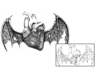 Bat Tattoo Animal tattoo | DUF-00023
