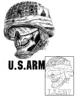 Military Tattoo Horror tattoo | DUF-00045
