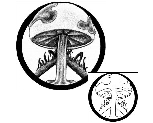 Mushroom Tattoo Miscellaneous tattoo | DVF-00023