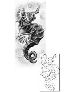 Seahorse Tattoo Marine Life tattoo | DVF-00067