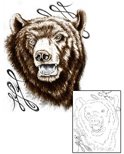 Bear Tattoo Animal tattoo | DVF-00079
