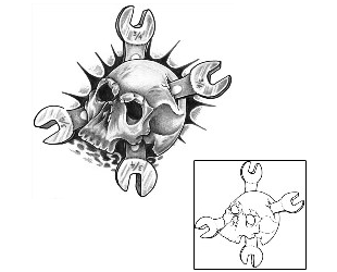 Skull Tattoo Horror tattoo | DVF-00102