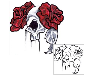 Skull Tattoo Plant Life tattoo | DVF-00103