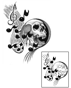 Skull Tattoo Miscellaneous tattoo | DVF-00110