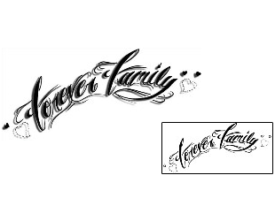 Picture of Forever Family Lettering Tattoo