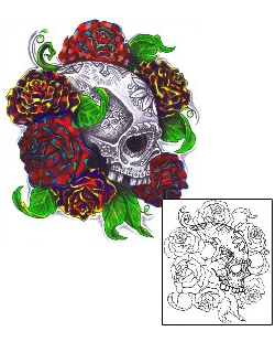 Day of the Dead Tattoo Plant Life tattoo | DVF-00153