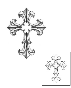 Cross Tattoo Religious & Spiritual tattoo | DWF-00006
