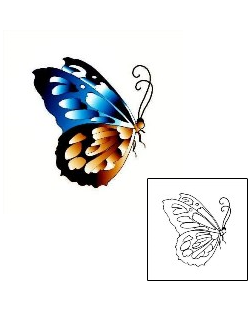 Butterfly Tattoo Insects tattoo | DWF-00124