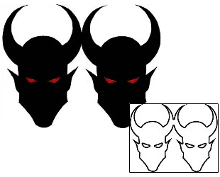 Devil - Demon Tattoo Horror tattoo | DXF-00040