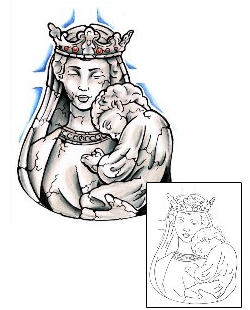 Religious Tattoo Religious & Spiritual tattoo | E1F-00014