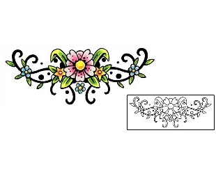 Flower Tattoo Specific Body Parts tattoo | E1F-00111