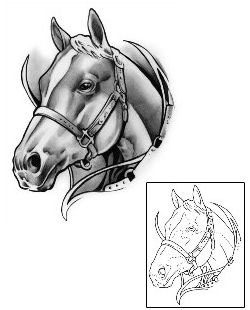 Horse Tattoo Animal tattoo | E1F-00161