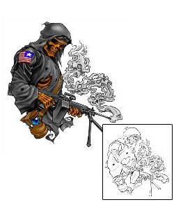 Military Tattoo Horror tattoo | EAF-00006