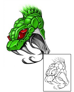 Snake Tattoo Reptiles & Amphibians tattoo | EAF-00016