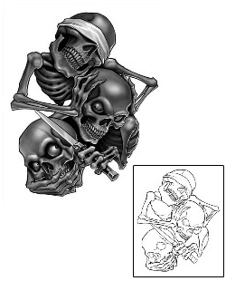 Skull Tattoo Horror tattoo | EAF-00051