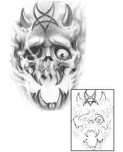 Devil - Demon Tattoo Horror tattoo | EBF-00003