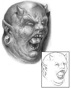 Devil - Demon Tattoo Horror tattoo | EBF-00009