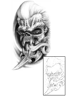Devil - Demon Tattoo Horror tattoo | EBF-00010