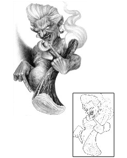 Devil - Demon Tattoo Horror tattoo | EBF-00011