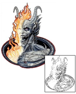 Devil - Demon Tattoo Tattoo Styles tattoo | ECF-00020