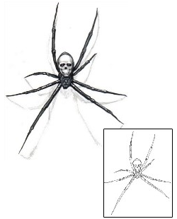 Spider Tattoo Insects tattoo | ECF-00044