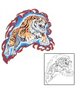 Tiger Tattoo Animal tattoo | ECF-00046